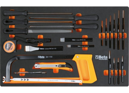 BETA BW2400SXLO9/E-XL CASSETTIERA CON 9 CASSETTI + 487 UTENSILI ARANCIO*