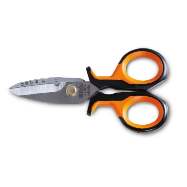 BETA  1128BSX FORBICI PER ELETTRICISTI IN INOX LAME DIRITTE