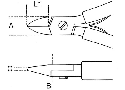 BETA  1184BM TRONCHESE PER ELETTRONICA A TAGLIENTI DIAGONALI RASI