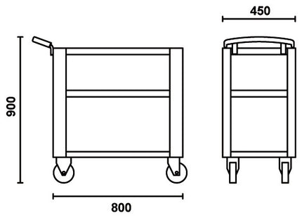 BETA C51/O CARRELLO A 3 RIPIANI ARANCIO (A2024)