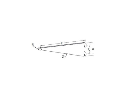 BOLIS REGGIMENSOLA PER CREMAGLIERA DOPPIA CM23 ARGENTO PORTATA KG27,5*