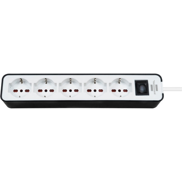 BRENNENSTUHL MULTIPRESA ECOLOR 5 PRESE 10/16A CON CAVO MT1,5 NERO/BIANCO