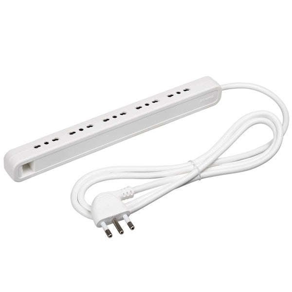 BTICINO MULTIPRESA ULTRASLIM 5 PRESE CAVO DA MT1,5 SPINA 16A BIANCO