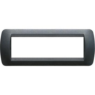 BTICINO LIVINGLIGHT PLACCA 7 POSTI COLORE ACCIAIO SCURO