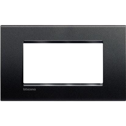 BTICINO LIVINGLIGHT PLACCA 4 POSTI COLORE ANTRACITE