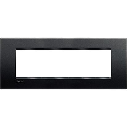 BTICINO LIVINGLIGHT PLACCA 7 POSTI COLORE ANTRACITE