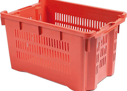 CESTA RETTANGOLARE FONDO CHIUSO PARETI FORATE PLASTICA LT40 CM56X35X31