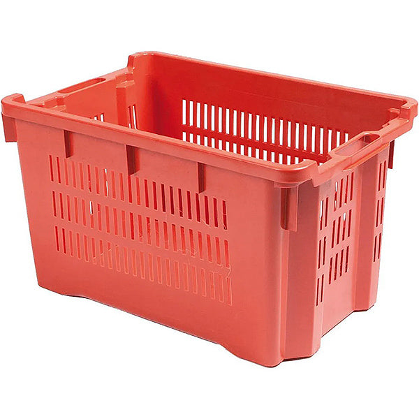 CESTA RETTANGOLARE FONDO CHIUSO PARETI FORATE PLASTICA LT40 CM56X35X31