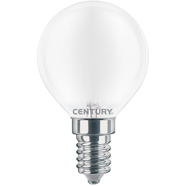 CENTURY LAMPADINA LED INCANTO SFERA SATEN DIMM. 230V 6W E14 3000K  806LM