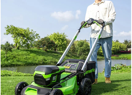GREENWORKS RASAERBA GD60LM51SPK4 CM51 CARICABATTERIA+BATTERIA 60V 4AH