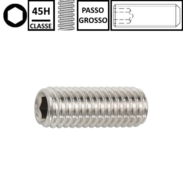 GRANI PUNTA PIANA ESAGONO INCASSATO ZINCATO BIANCO UNI 5923