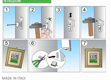 LAK-GANCIO GANCI APPENDI QUADRI REGOLABILI IN ALTEZZA MOD. KIT CONF.PZ6
