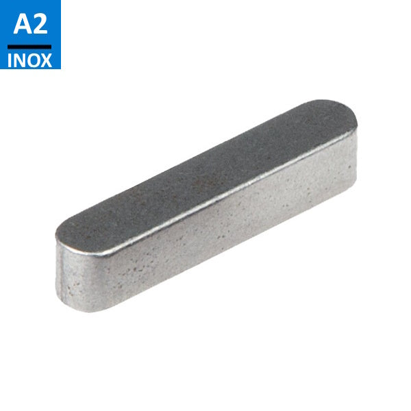LINGUETTA AD ESTREMITA' ARROTONDATE IN INOX A5 DIN 6885 A