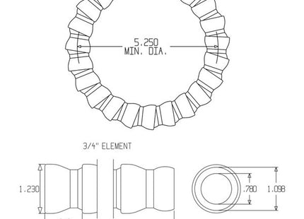 LOC-LINE ATTACCO 3/4" SEGMENTI COMPONIBILI CONF.DA PZ12 LUNGHEZZA MM300