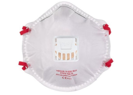 MILWAUKEE RESPIRATORE MONOUSO CON VALVOLA FFP2 NR D CONF.DA PZ10