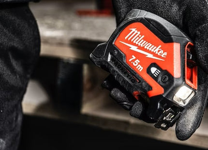MILWAUKEE FLESSOMETRO MAGNETICO SERIE LED PRO MT 7,5 NASTRO DA MM30