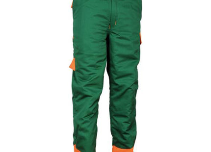 COFRA PANTALONE CHAIN STOP ANTITAGLIO DA BOSCAIOLO VERDE/ARANCIO
