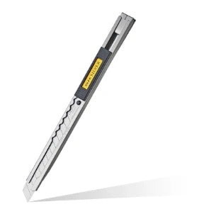 OLFA CUTTER MOD. SVR-1 IN ACCIAIO INOX CON CURSORE E LAMA DA MM 9