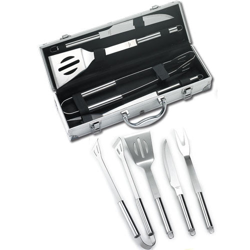 OMPAGRILL SET BARBECUE VALIGETTA IN ALLUMINIO DA PZ 4 IN ACCIAIO INOX*