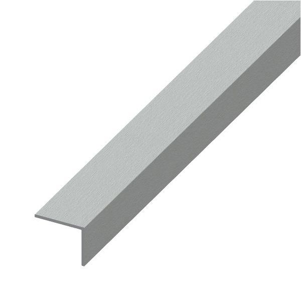 ALFER ANGOLARE LATI DISUGUALI ALLUMINIO ANODIZZATO EFFETTO INOX MT 1