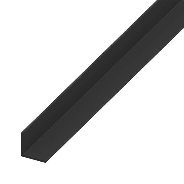ALFER ANGOLARE LATI UGUALI PVC NERO MT.1