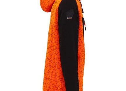 U-POWER FELPA CON CAPPUCCIO RAINBOW COLORE ORANGE FLUO TG.XXL