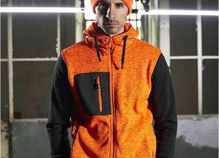 U-POWER FELPA CON CAPPUCCIO RAINBOW COLORE ORANGE FLUO TG.XXL