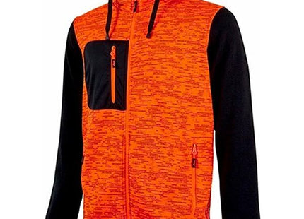 U-POWER FELPA CON CAPPUCCIO RAINBOW COLORE ORANGE FLUO TG.XXL