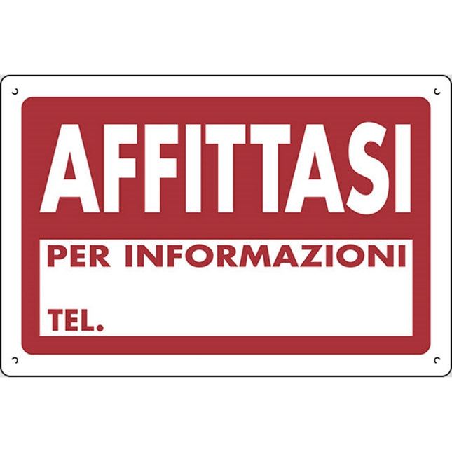 SEGNALE IN POLIONDA MM400X300 AFFITTASI PER INFORMAZIONI TEL.*