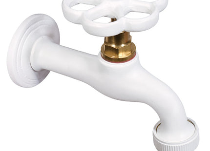 BEL-FER RUBINETTO CON GHIERA OTTONE BIANCO ATTACCO 1/2"