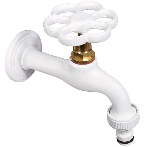 BEL-FER RUBINETTO CON GHIERA OTTONE BIANCO ATTACCO 1/2"