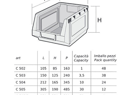 MOBIL PLASTIC CONTENITORE SOVRAPPONIBILE IN PLASTICA C503 BLU