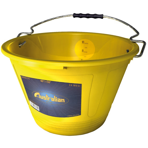 AUSTRALIAN SECCHIO PER MURATORE CON MANICO D.MM360 COLORE GIALLO