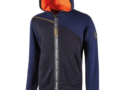 U-POWER FELPA CON CAPPUCCIO JUPITER COLORE DEEP BLUE