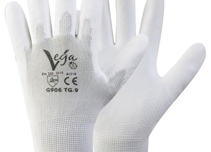 GUANTI MOD. 906 IN NYLON E POLIURETANO COLORE BIANCO