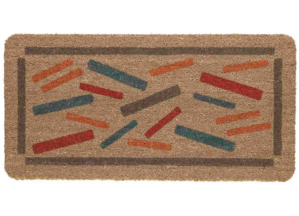 VELCOC ZERBINO RETTANGOLARE IN COCCO COLORATO MOD. TROPICAL 14 CM40X70