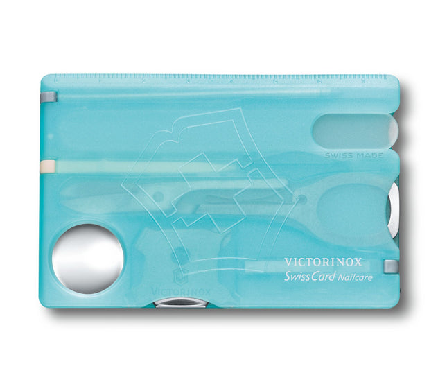 VICTORINOX SWISS CARD NAILCARE AZZURRO TRASPARENTE